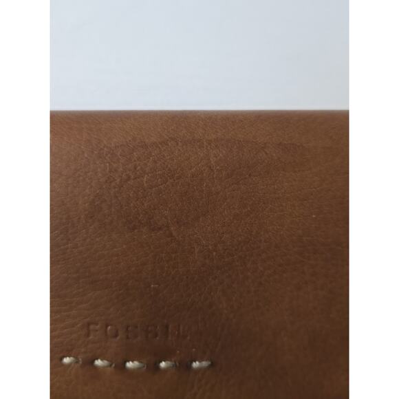 Fossil Women's Soft Leather Brown Large Bifold Snap Shut Wallet - Picture 9 of 10